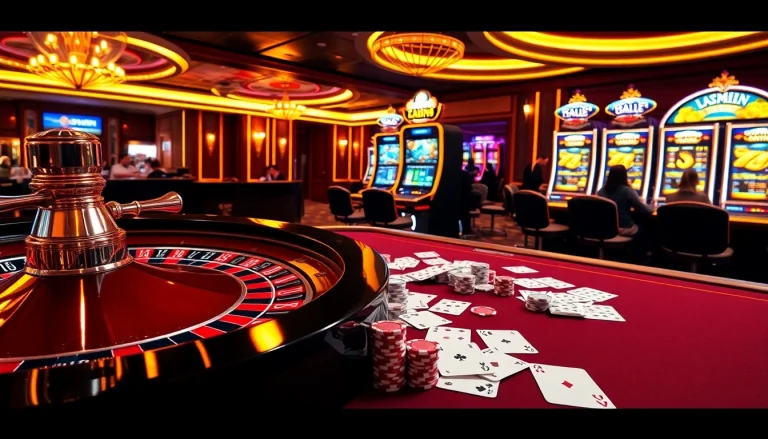 Experience the thrill of high-stakes gaming at 789WIN Casino with vibrant tables and excited players.