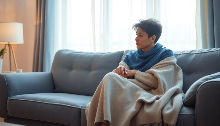 Depressive symptoms depicted by a person sitting pensively in a softly lit room.